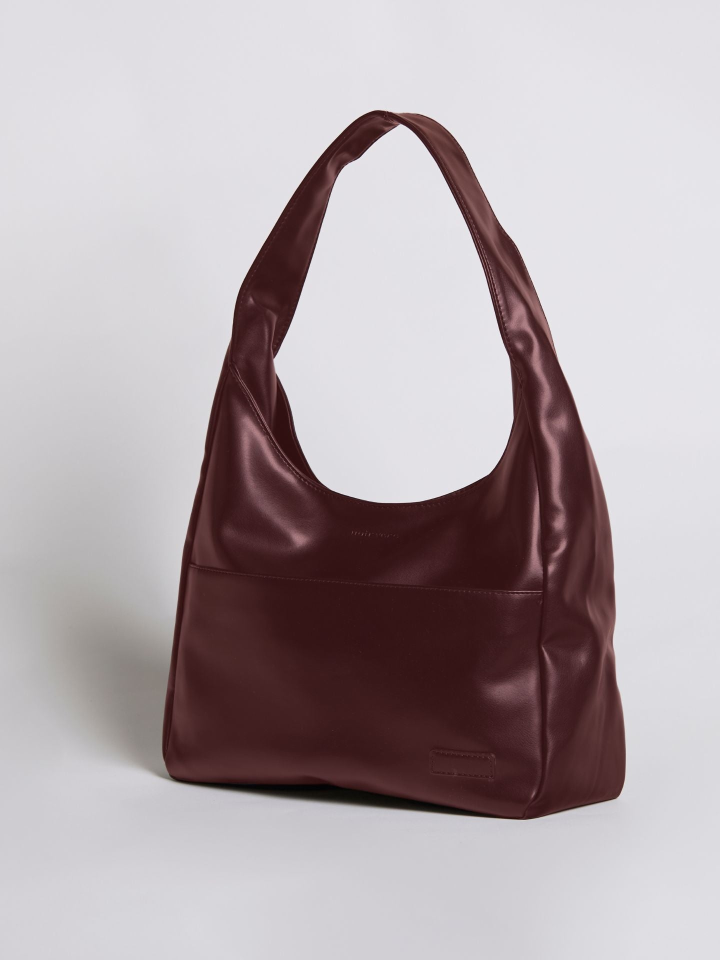 Minimalistisch vegan leer hobo schoudertas