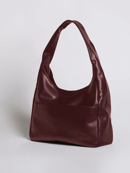 Minimalistisch vegan leer hobo schoudertas