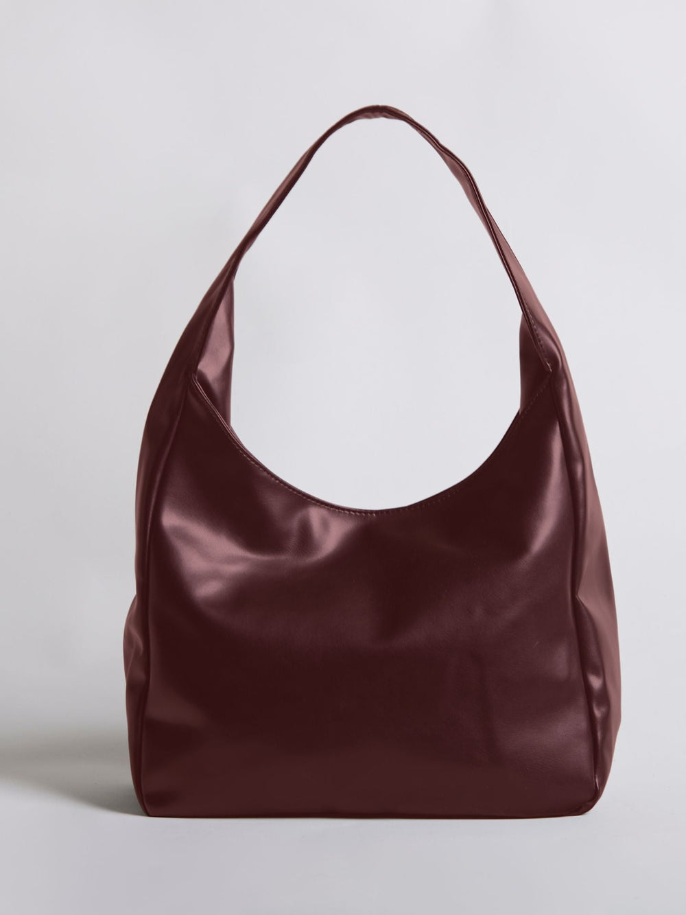 Minimalist Vegan Leather Hobo Shoulder Bag
