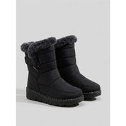 Dames Knusse Winterlaarzen met Grove Zool en Bontrand