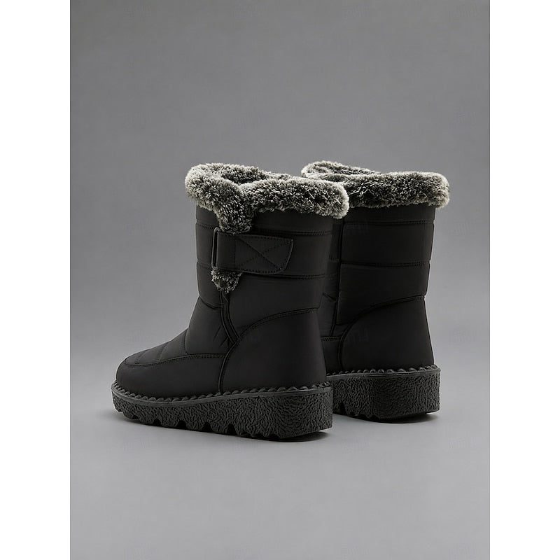 Dames Knusse Winterlaarzen met Grove Zool en Bontrand