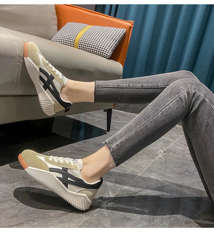 Baskets rétro pour femmes avec confort orthopédique