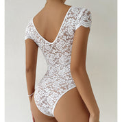Body en dentelle avec col en V pour femmes