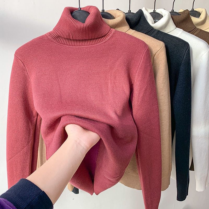 Comfortable Soft Lined Women's Fleece Turtleneck