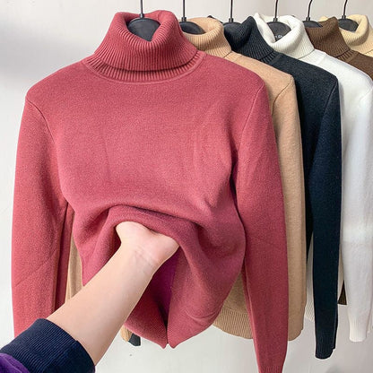 Comfortabele Zachte Gevoerde Vrouwen Fleece Coltrui