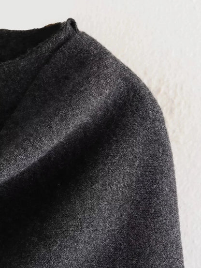 Vrouwen Chique Cape Jas Asymmetrisch Model