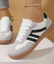Lightweight Women's Sneakers with Laces and Anti-Slip Sole