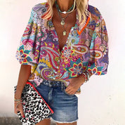 Ayla - Bohemian bloemenblouse