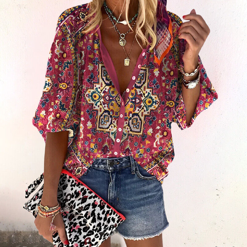 Ayla - Bohemian bloemenblouse