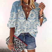 Ayla - Bohemian bloemenblouse