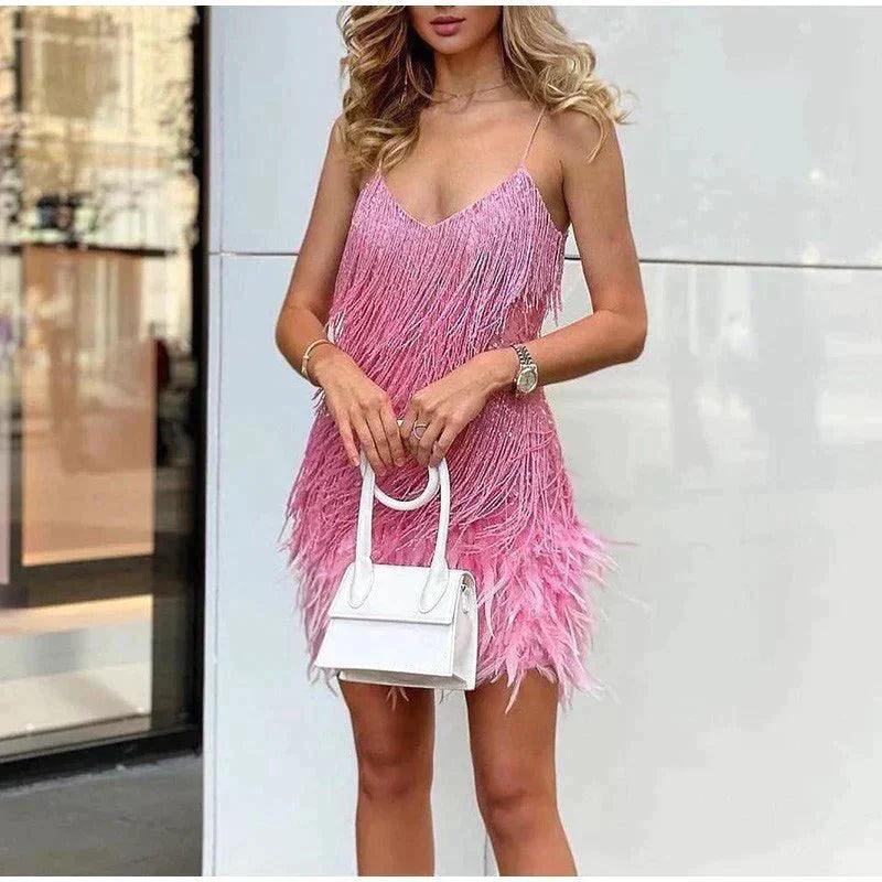 Alisa - Cocktailjurk met pailletten