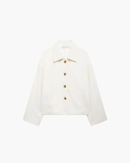 Wool Coat Winterjas Dames Oversized met Knoopsluiting en Zakken