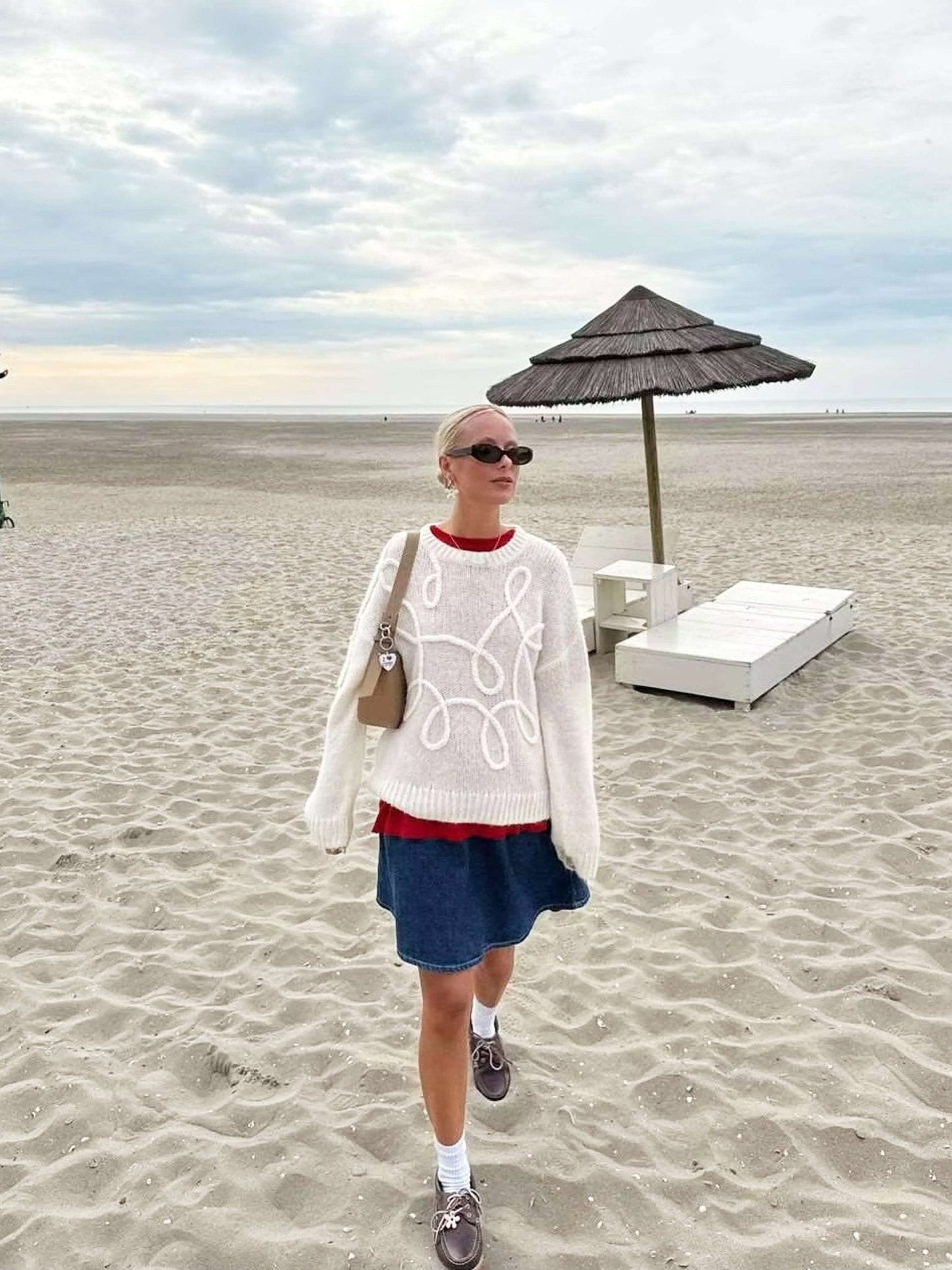 Trui Dames Oversized Zacht Gebreid Lange Mouwen
