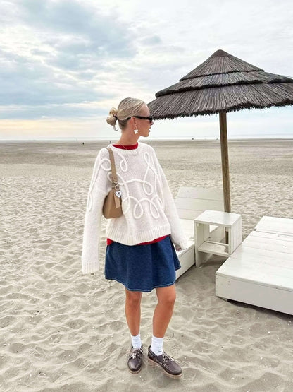 Trui Dames Oversized Zacht Gebreid Lange Mouwen