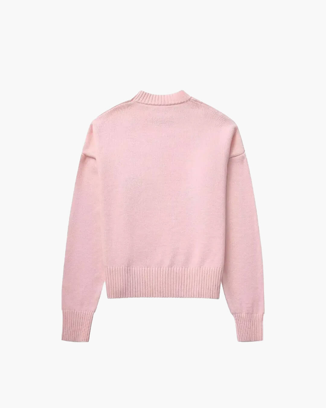 Dames Oversized Gebreide Trui met Ronde Hals en Geribde Boorden