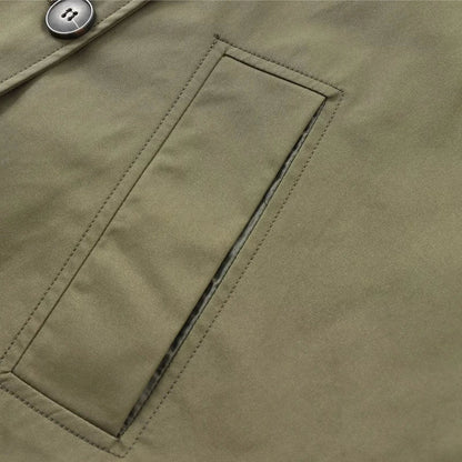 Legergroen Windbreaker Jas Dames met Capuchon en Zakken