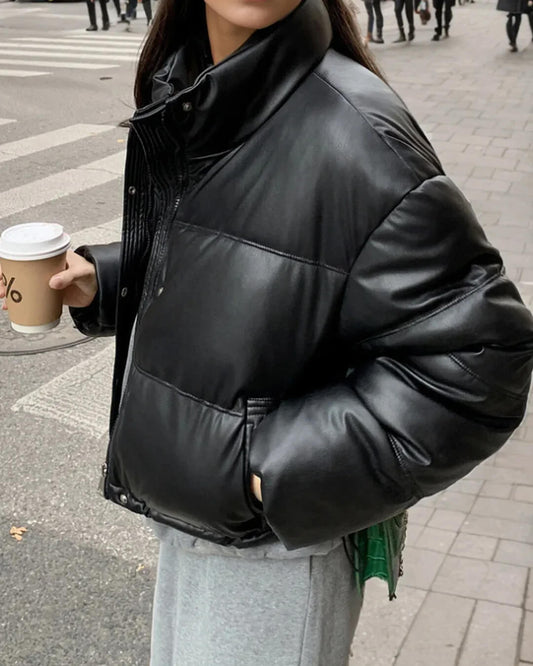 Puffer Winterjas Dames Kort Gewatteerd met Ritssluiting