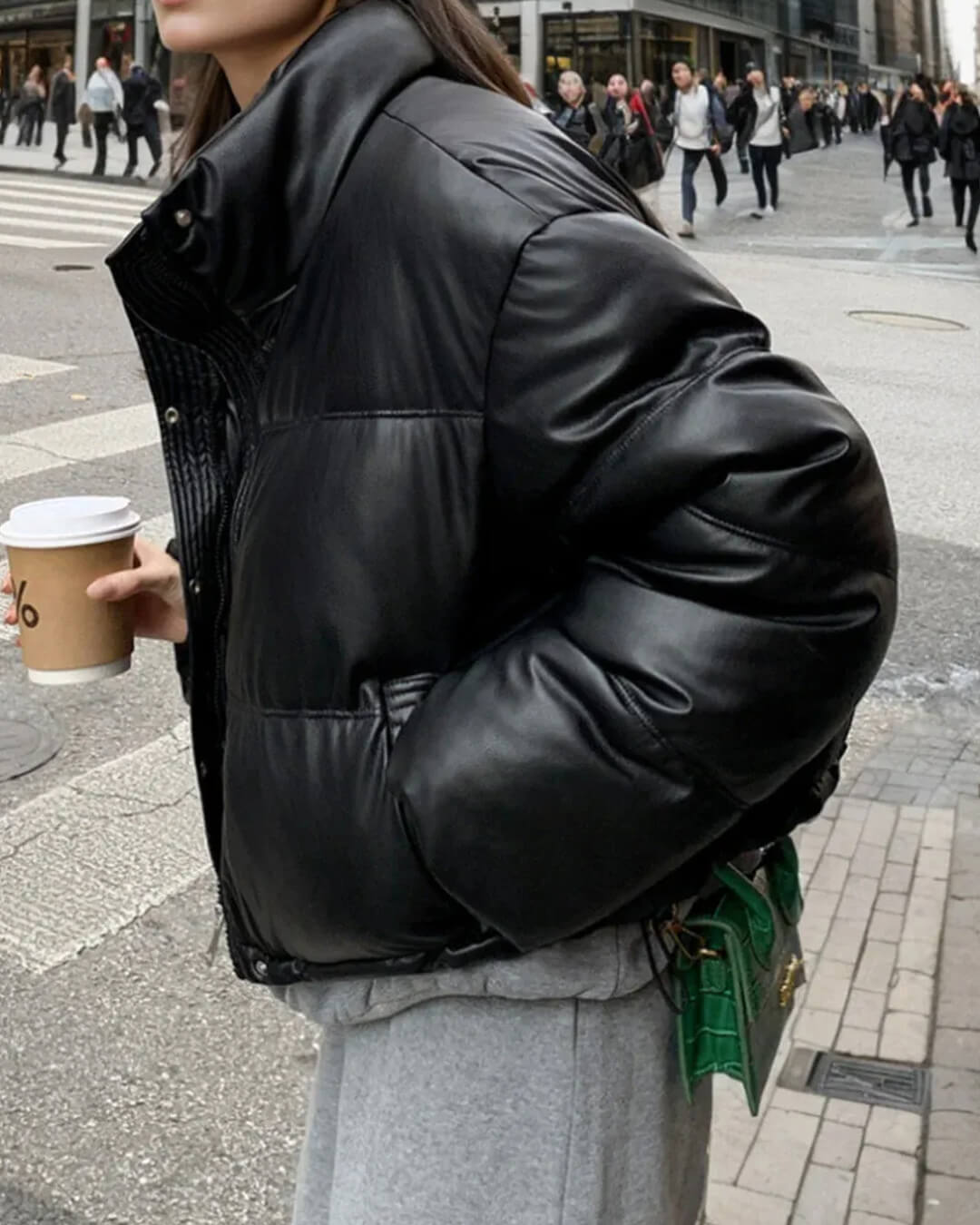Puffer Winterjas Dames Kort Gewatteerd met Ritssluiting
