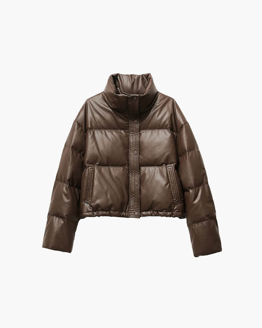 Puffer Winterjas Dames Kort Gewatteerd met Ritssluiting