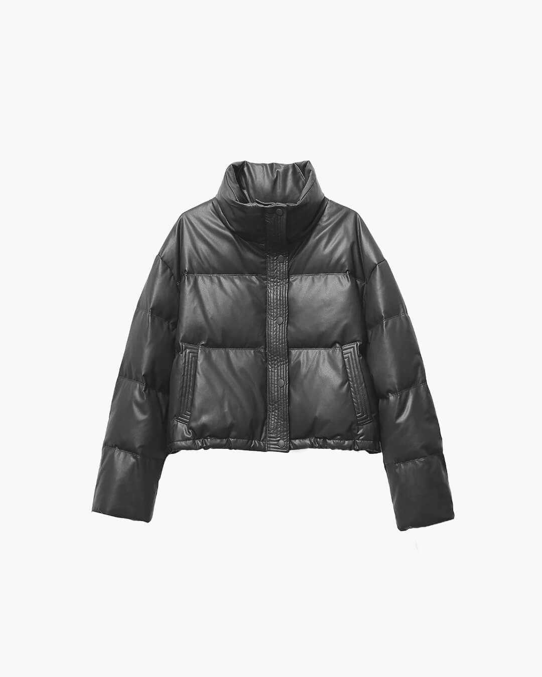 Puffer Winterjas Dames Kort Gewatteerd met Ritssluiting