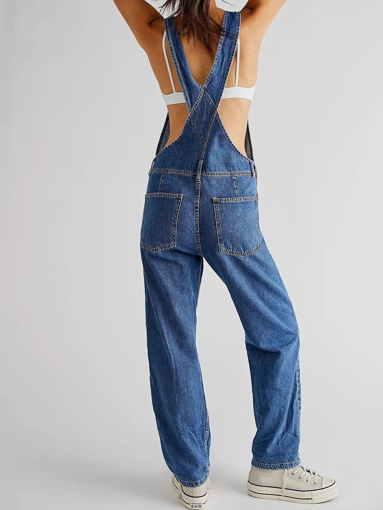 Anika - Denim tuinbroek dames