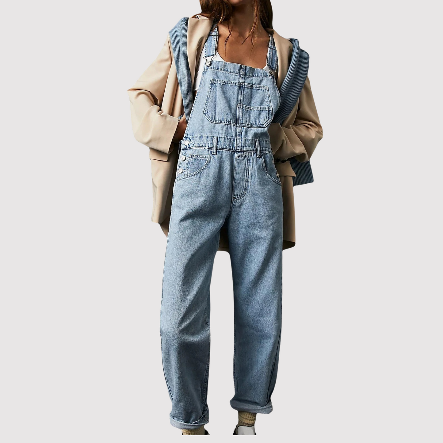Anika - Denim tuinbroek dames