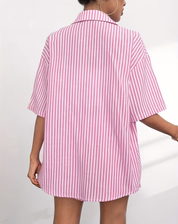 Yara - Striped Women's Playsuit with Belt