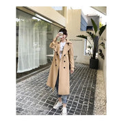 Women's Waterproof Long Trench Coat with Belt