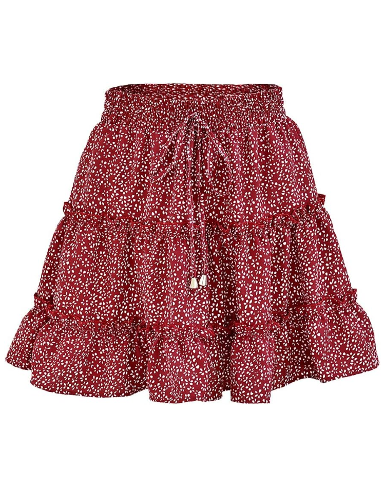 Ruffle Skirt for Women with Mini Length