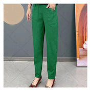 Dames Verfijnde Pantalon met Elastische Taille en Zakken