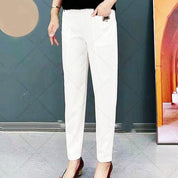 Dames Verfijnde Pantalon met Elastische Taille en Zakken