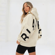 Dames Moderne Oversized Hoodie Met Grote Rugprint En Capuchon