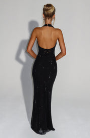 Women's Glitter Sequin Open Back Maxi Gala Dress