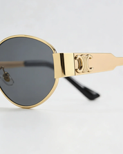 Stylish Women's Sunglasses with Round Frame and Luxury Finish