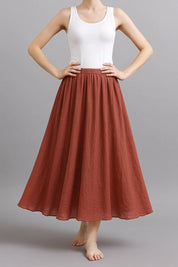 Elegant Airy Maxi Skirt with Flowy A-Line Fit