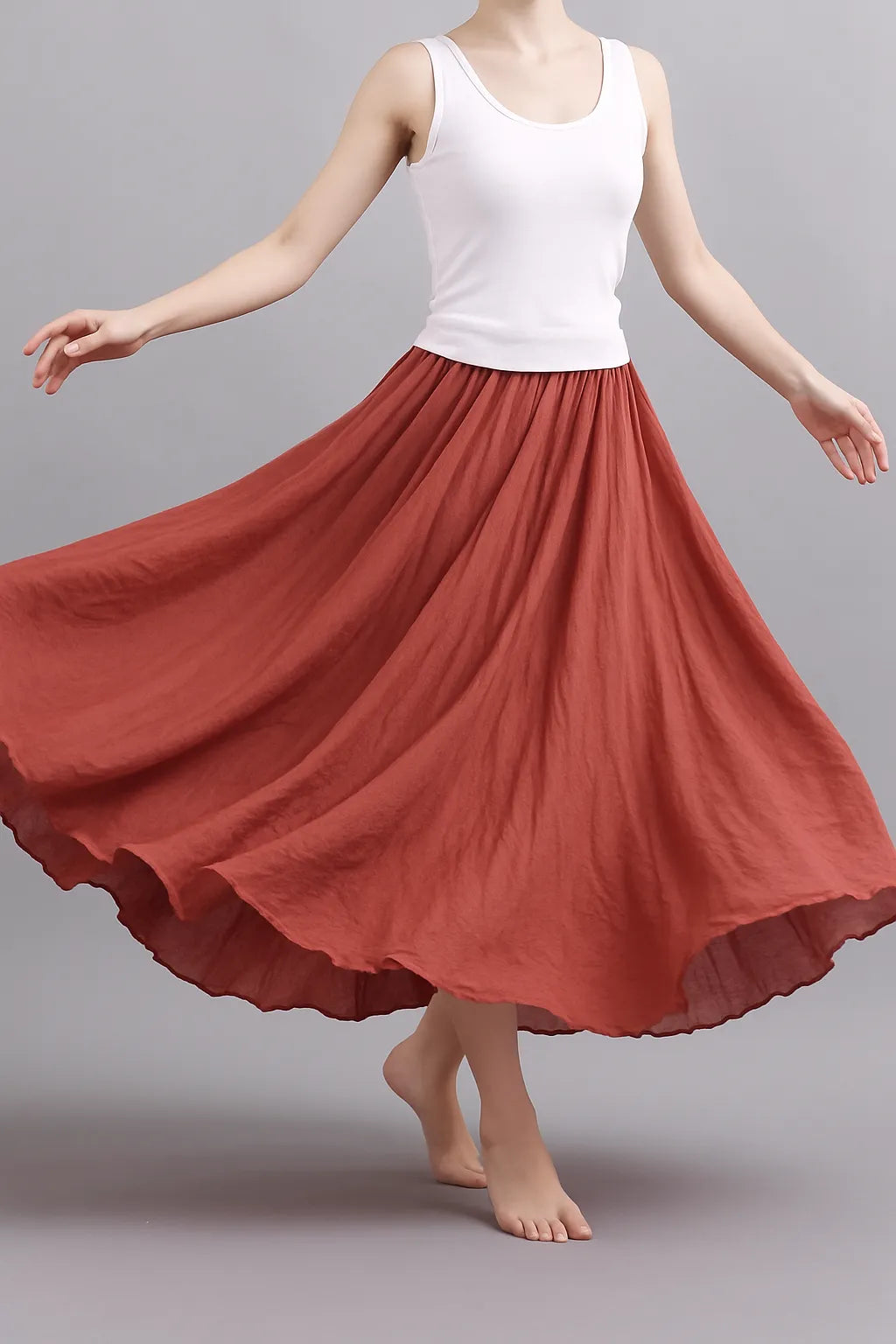 Elegant Airy Maxi Skirt with Flowy A-Line Fit