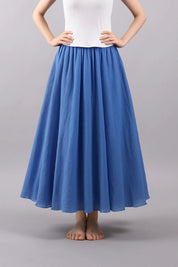 Elegant Airy Maxi Skirt with Flowy A-Line Fit