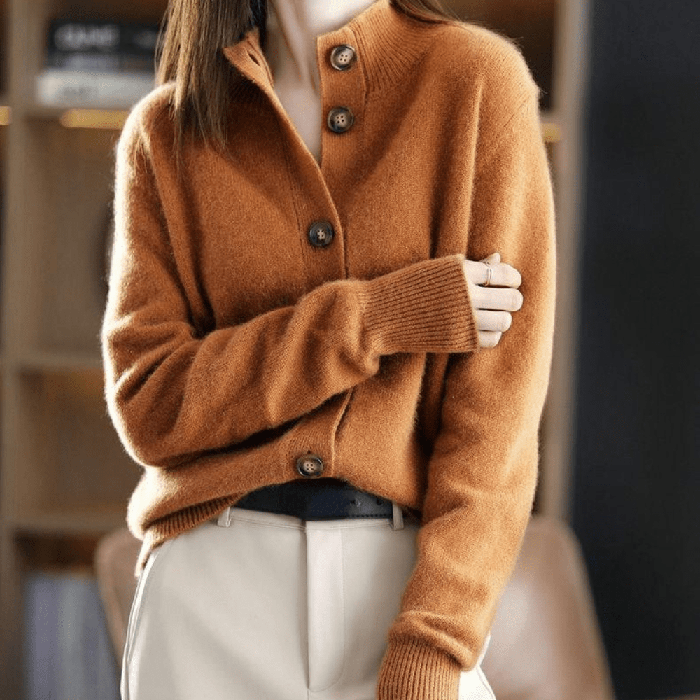 Knitted cardigan met knopen voor vrouwen | Elegant