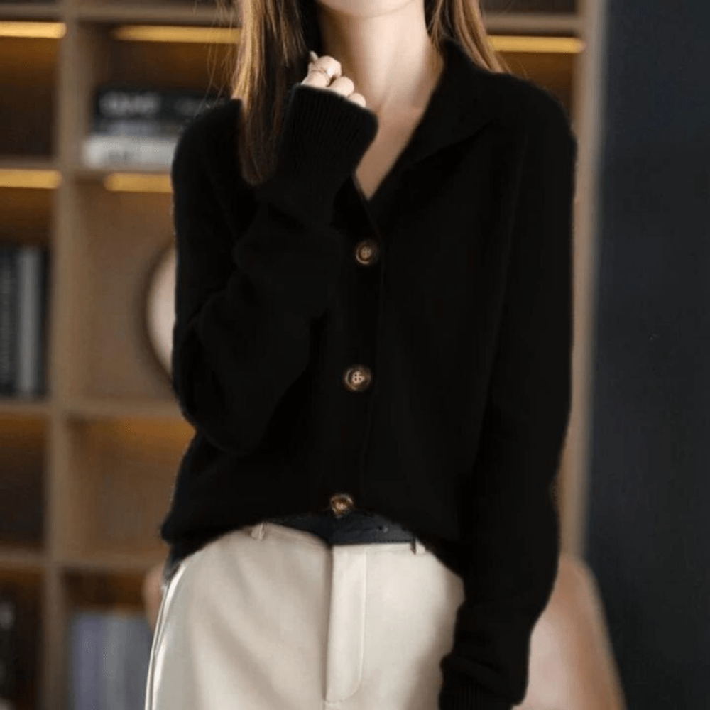 Knitted cardigan met knopen voor vrouwen | Elegant