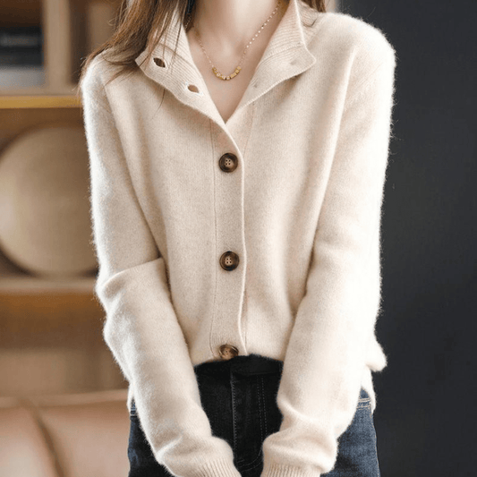Knitted cardigan met knopen voor vrouwen | Elegant