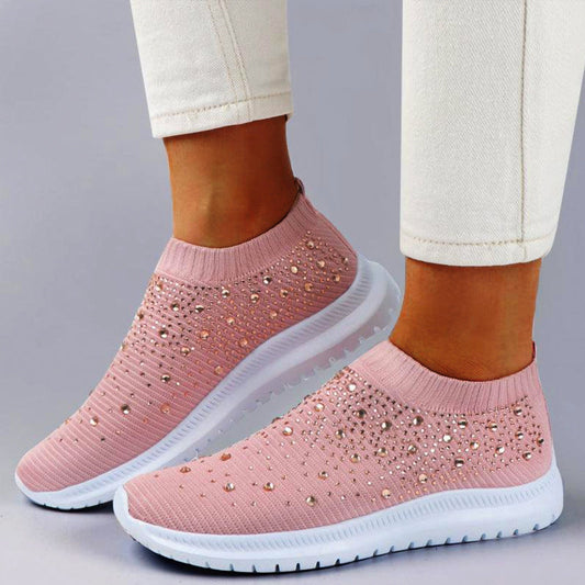 Comfortabele Glitter Slip-on Sneakers voor Dames
