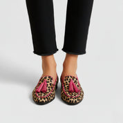 Dames Orthopedische Loafers met Panterprint en Kwastjes