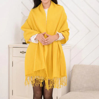 Luxe Geruite Winterse Lange Sjaal met Franje en Oversized Pasvorm
