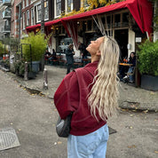Zara - Oversized rode leren jas