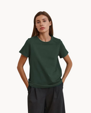 Casual Dames T Shirt met Tijdloos Design en Ronde Hals