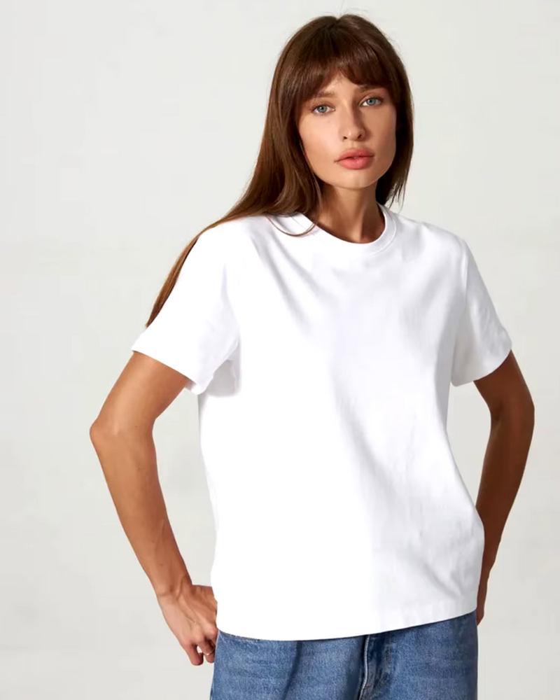 Casual Dames T Shirt met Tijdloos Design en Ronde Hals