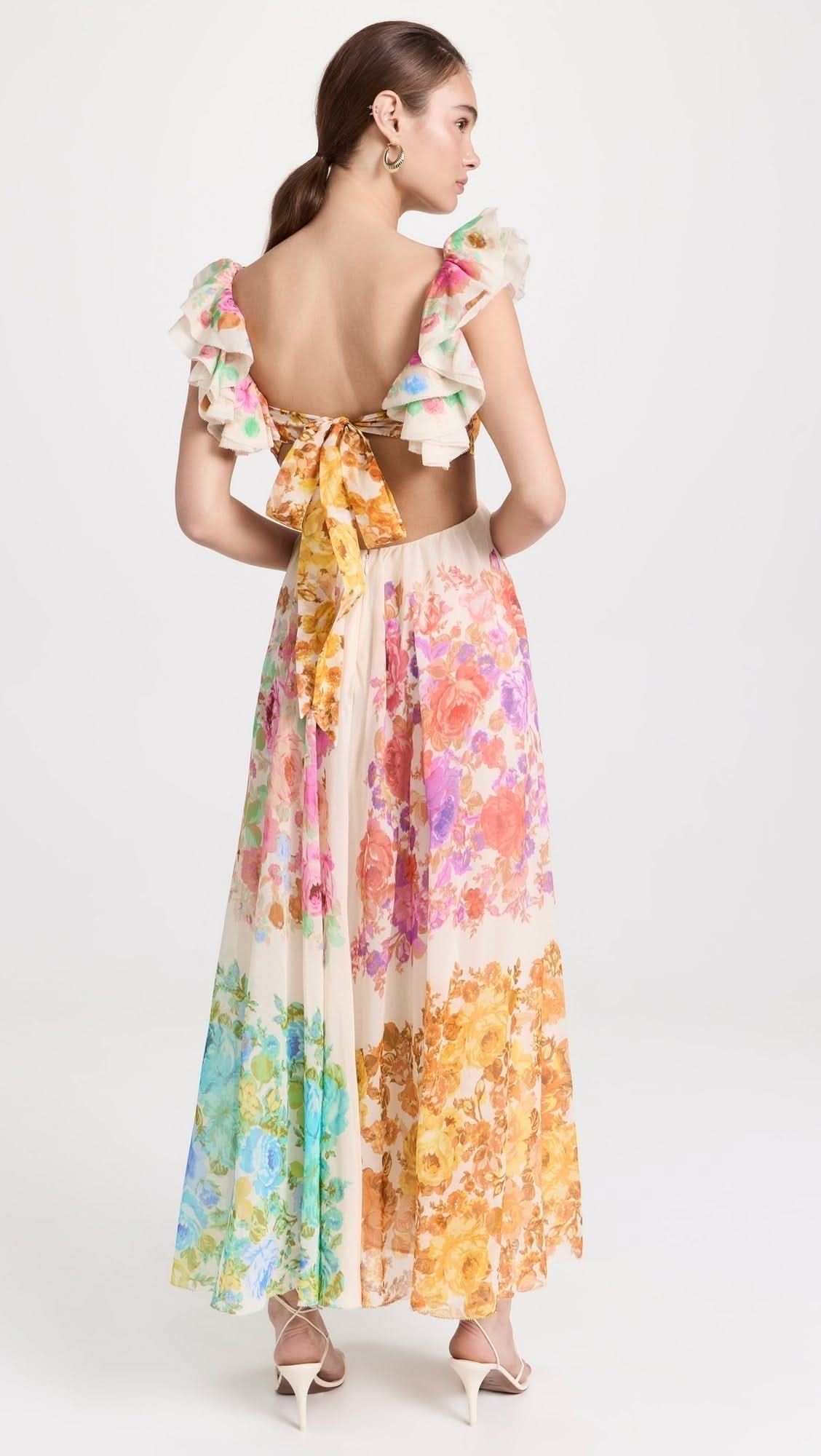 Women's Wedding Guest Floral V Neck Maxi Dress - product image 3