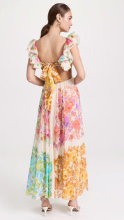 Women's Wedding Guest Floral V Neck Maxi Dress - product image 3