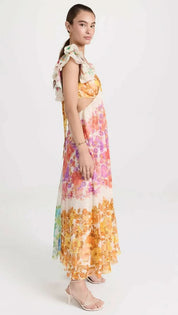 Women's Wedding Guest Floral V Neck Maxi Dress - product image 2