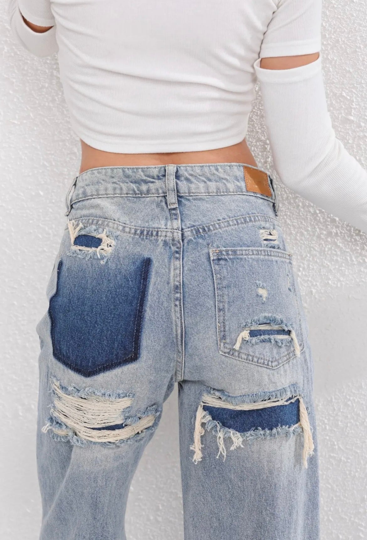 Maja - High waist jeans met scheuren